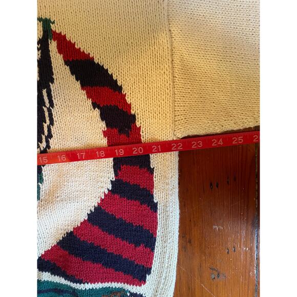 Vintage Capri Isle Knits Sailboat Sweater Ramie Cotton Nautical Medium - Picture 7 of 9